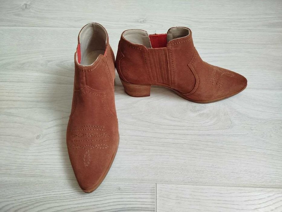 Женские Челси Коричневые Шкіра 38