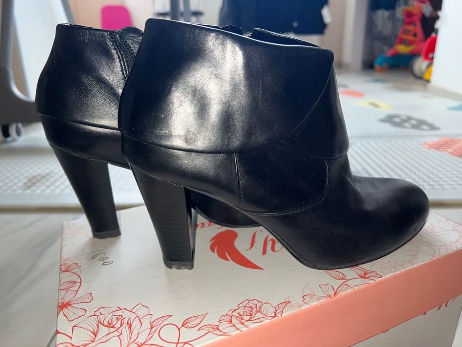 Femme Ecco Bottes Noires Cuir 36