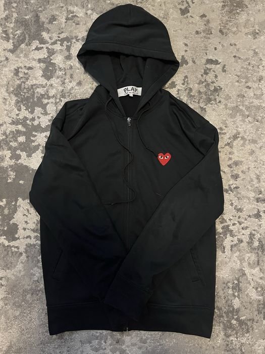 Herren Zip Comme des Garçons Pullover Schwarz L