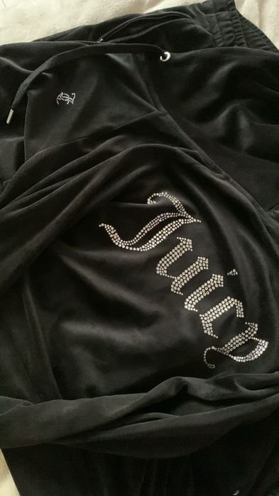 Damen Juicy Couture Trainingsanzug Schwarz Samt 38