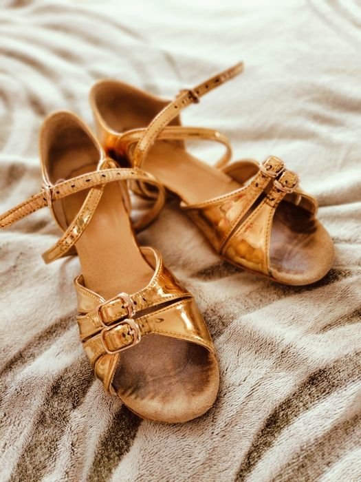 Женские Туфли Золотые  