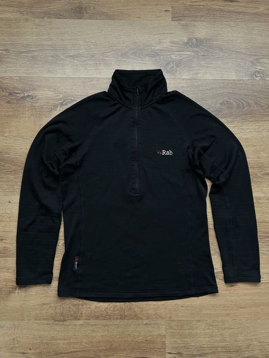 Homme Rab T-shirt à Manches Longues Noir Polartec