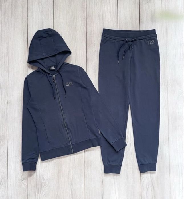 Femme Emporio Armani Costume Bleu Marine Coton 36