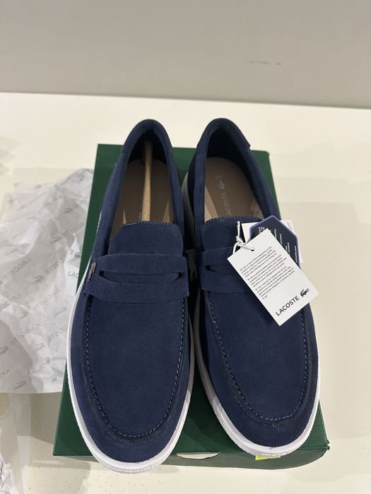 Women Lacoste Loafers Navy Suede 44