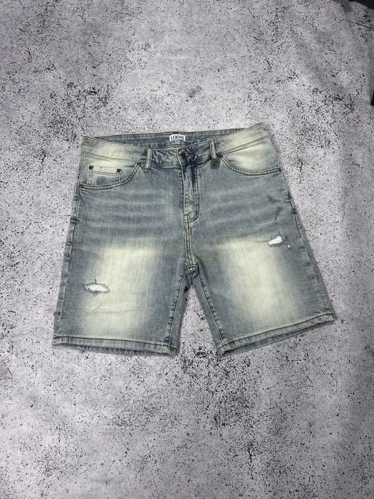 Мужской Loewe Шорты Синий Джинс 32