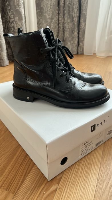 Femme Bottines Cuir Noires 37