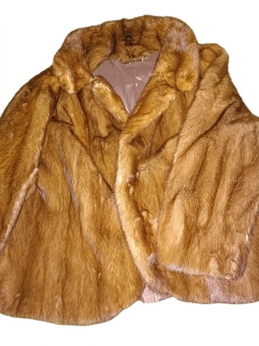 Femme Manteau Fourrure Marron 54