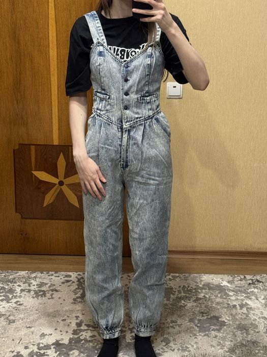 Женский Комбинезон Синий Джинс