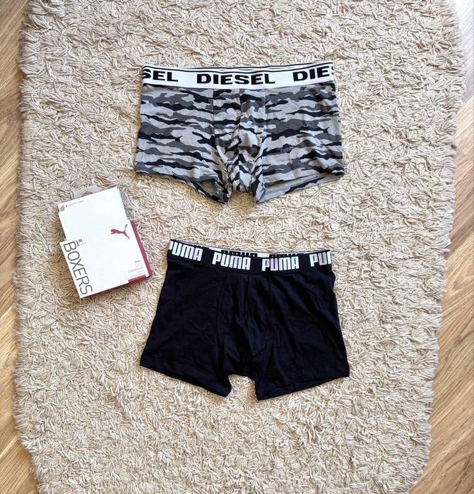 Мужские Puma Трусы Боксеры Чёрные Хлопок М