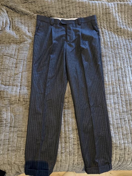 Мужской Brunello Cucinelli Брюки Серый Шерсть 32