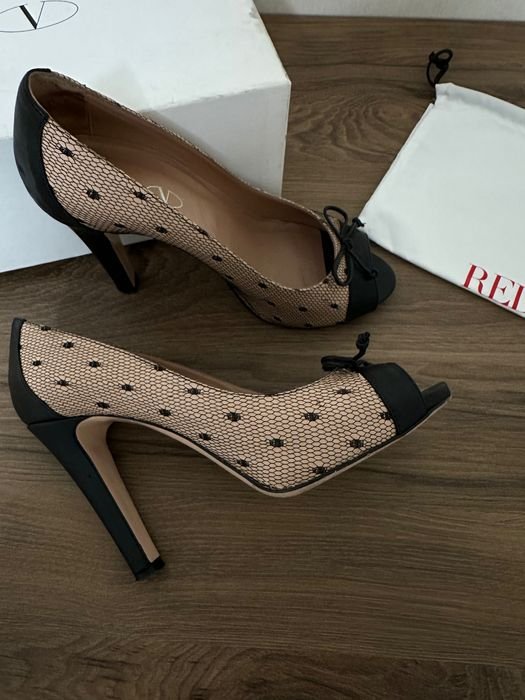 Women Red Valentino Heels Beige Textile 38