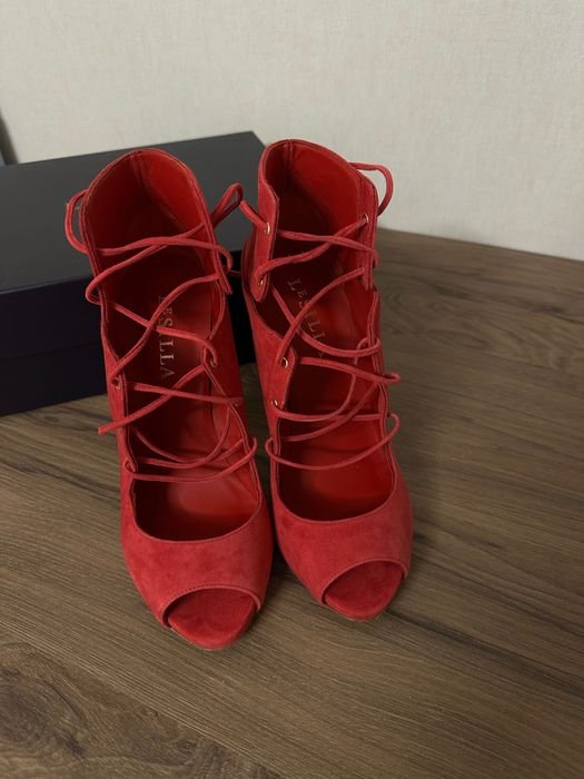 Damen Le Silla Stiefeletten Rot Wildleder 38