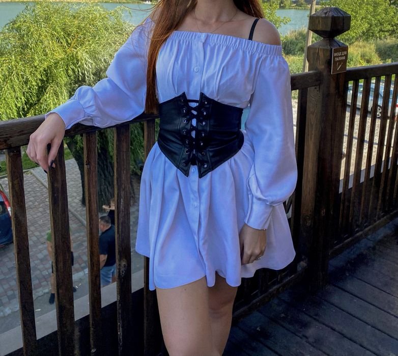 Damen Kleid Weiß 36