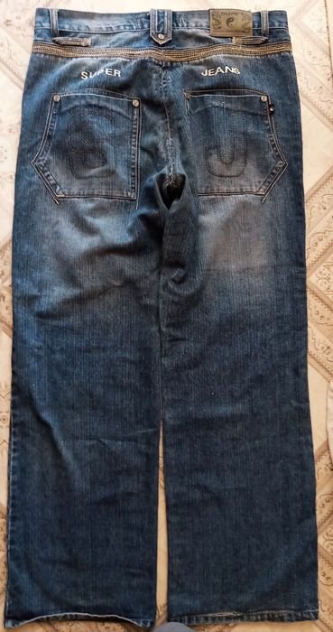 Herren Jeans Marineblau Denim 36-38