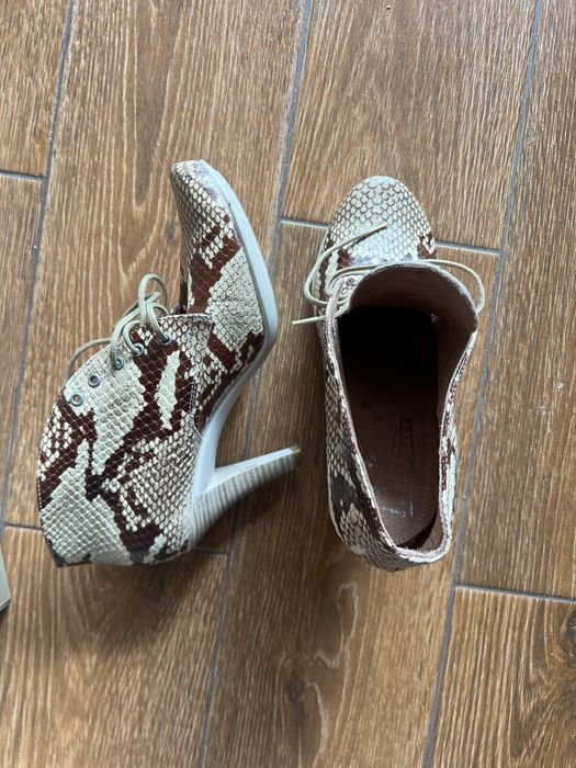 Damen High Heels Beige Leder 36