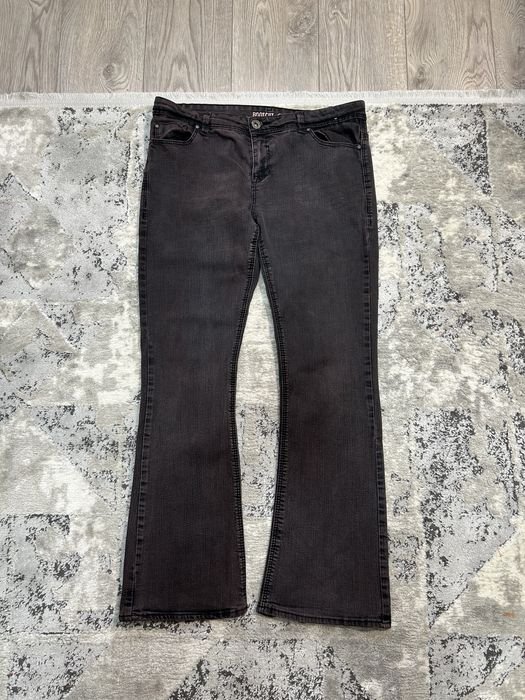 Мужские Фланелевые Джинсы Чёрные Джинс