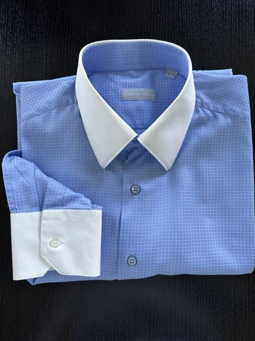 Мужской Stefano Ricci Рубашка Тёмно-синий