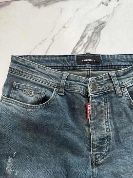 Мужские DSQUARED2 Джинсы Тёмно-синий Джинс 32