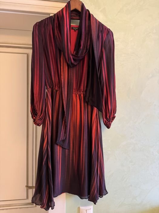 Damen Escada Kleid Mehrfarbig Seide 34