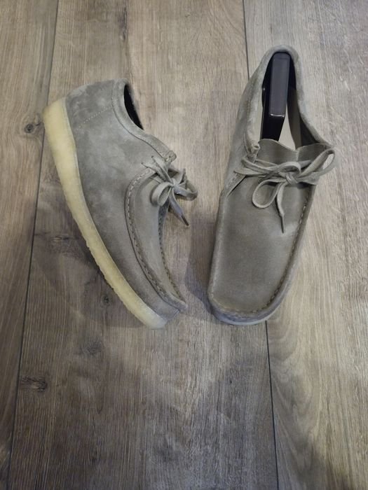 Herren Clarks Stiefel Grau Wildleder 46