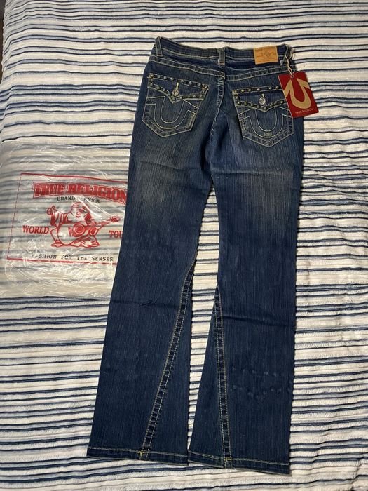 Женские True Religion Джинсы Кльош Синий 30