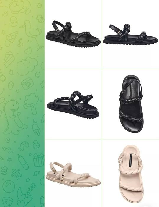 Женские Босоножки Чёрные Кожа 39