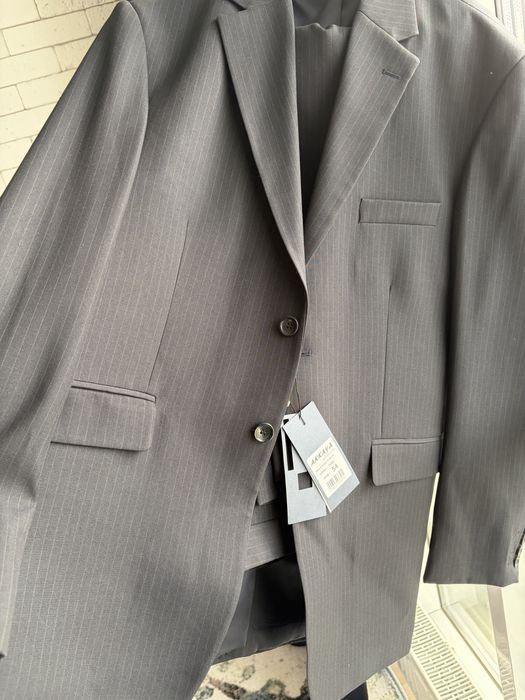 Herren Anzug Schwarz 54