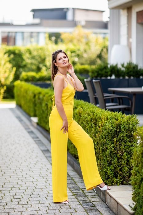 Женский Mango Комбинизон Жёлтый Трикотаж 36
