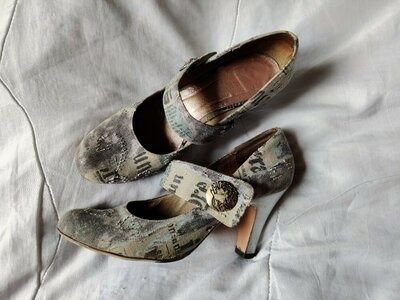 Женские Туфли Серыми Текстиль 38