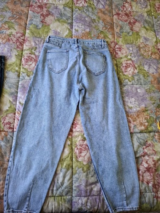 Damen Mom-Fit Jeans Marineblau 40