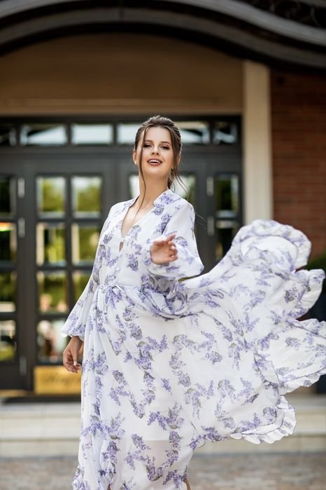 Женская Сукня Белая Шифон 36