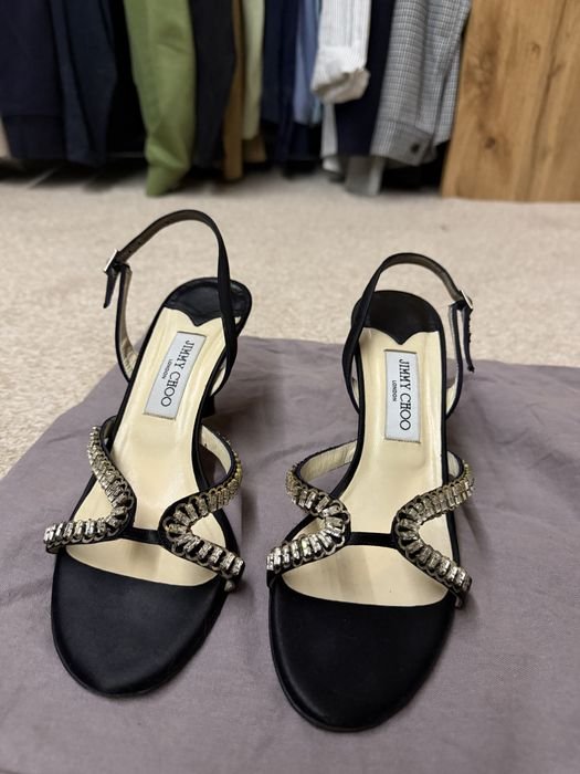 Women Jimmy Choo Heels Black Textile 40