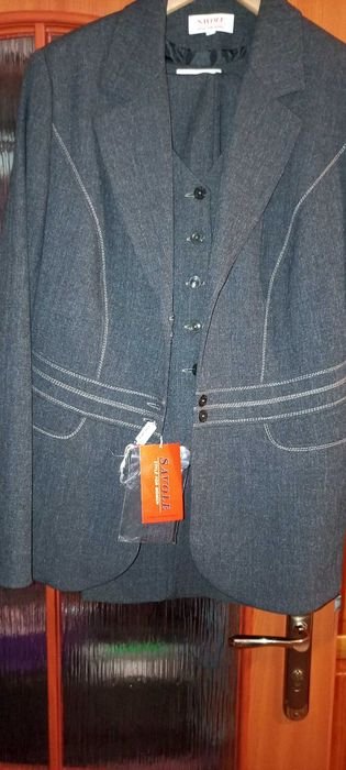 Donna Completo con Pantaloni Grigio Altro