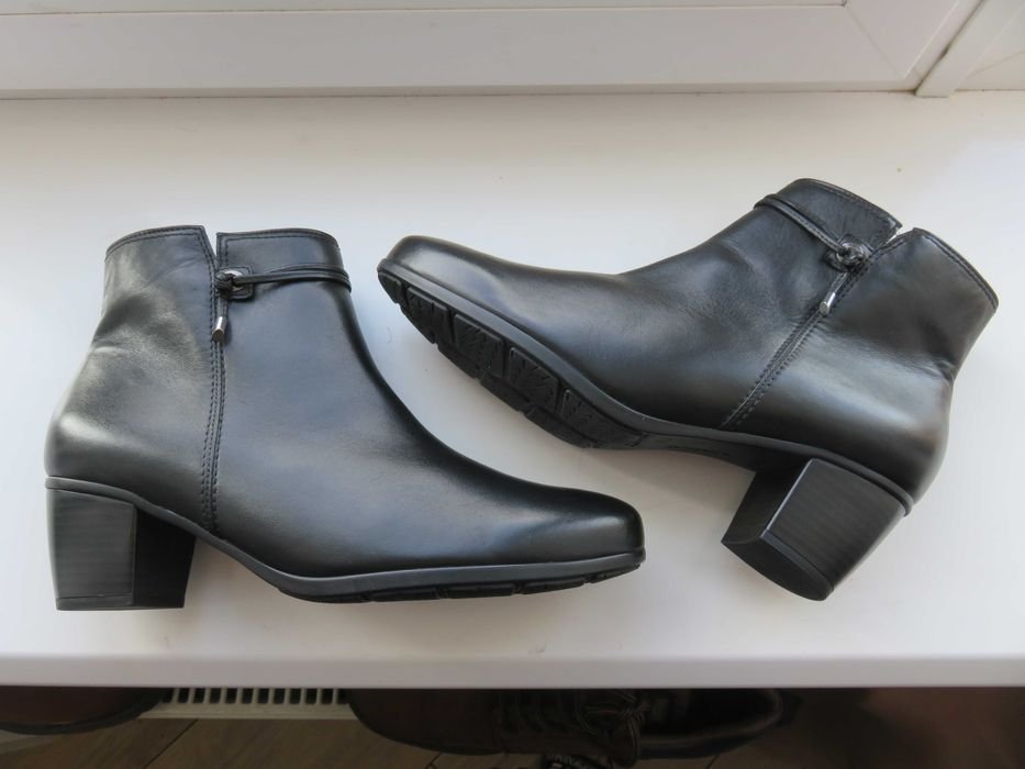 Women Gabor Boots Black Leather 42
