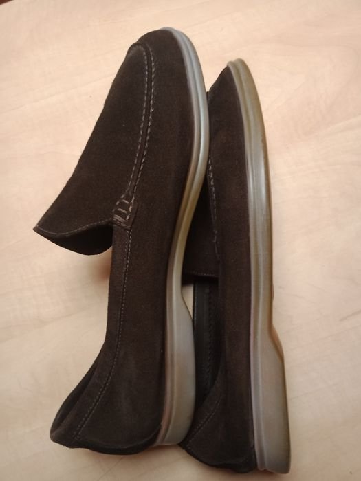Herren Loro Piana Slipper Braun Wildleder 43