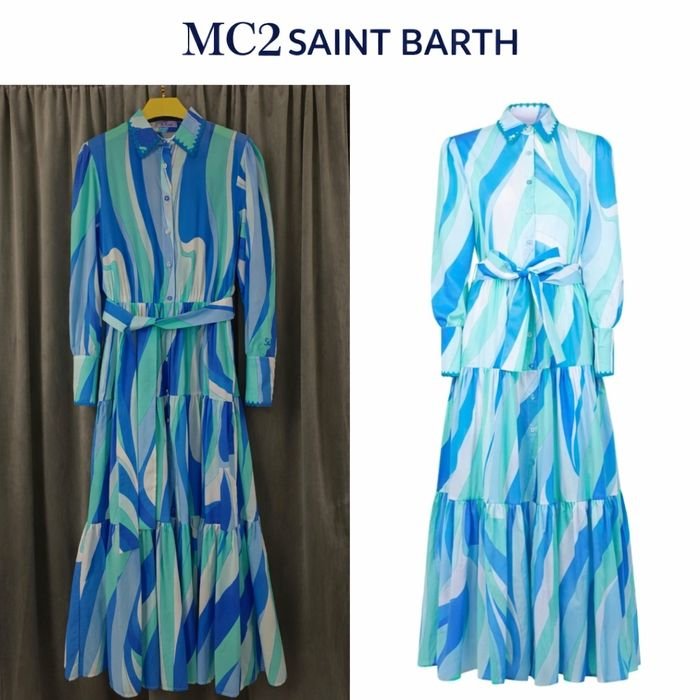 Donna MC2 Saint Barth Abito Multicolore Cotone 36