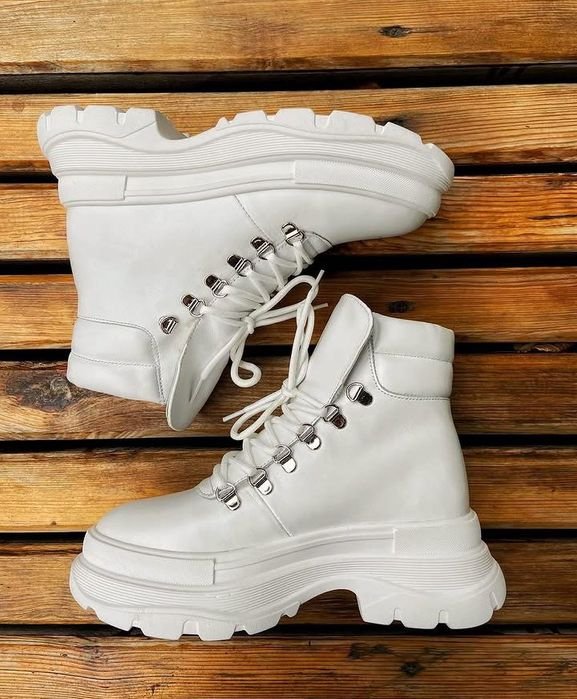 Femme Bottes Cuir Blanches 38