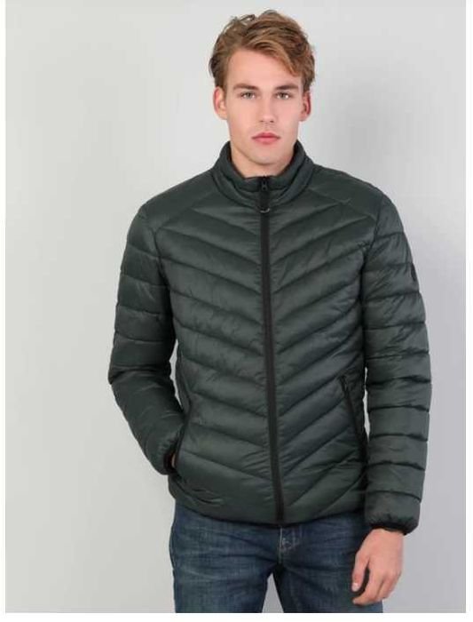 Homme Colins Veste Vert Foncé 38