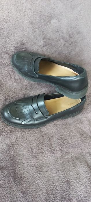 Женские Clarks Лоферы Чёрные Кожа 37