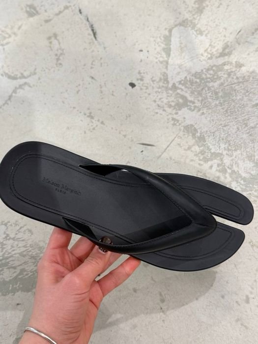 Женские Maison Margiela Шльопанці Чёрный Гума 40