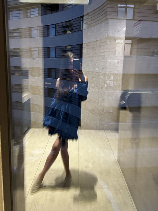 Женское Sandro Платье Тёмно-синий S