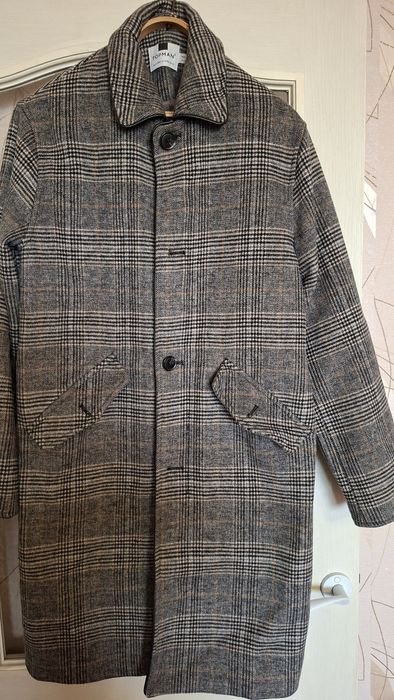 Damen Mantel Grau Stoff 36