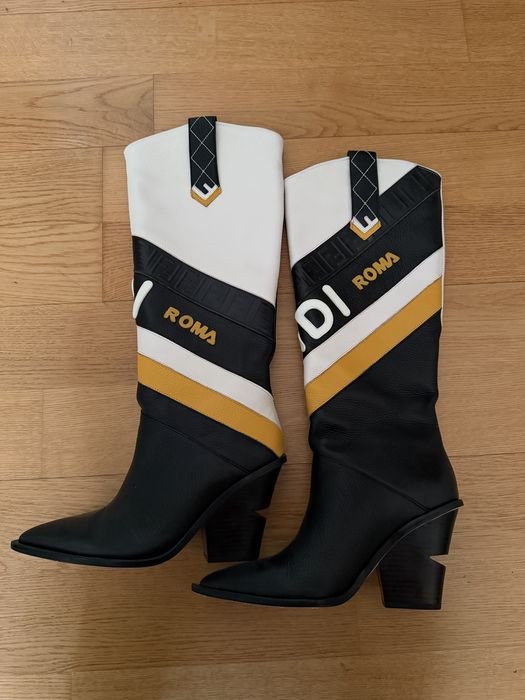 Женские Fendi Козаки Різнокольоровий Шкіра 40