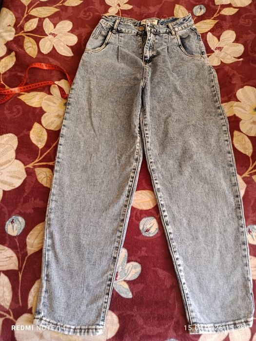 Женские Джинсы МОМ Синий 38