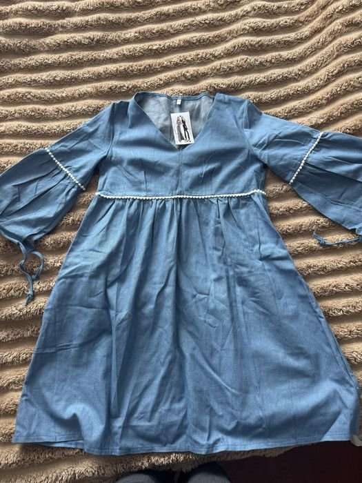 Женская Джинсовая Сукня Синяя 40