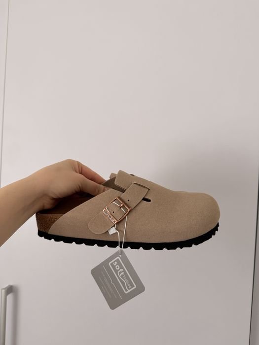 Women Birkenstock Slippers Beige Suede 36