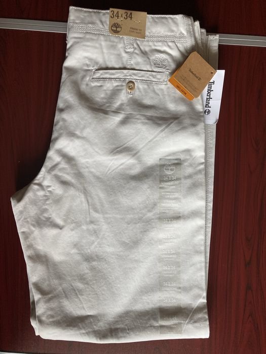 Мужской Timberland Джинсы Бежевый Хлопок 34