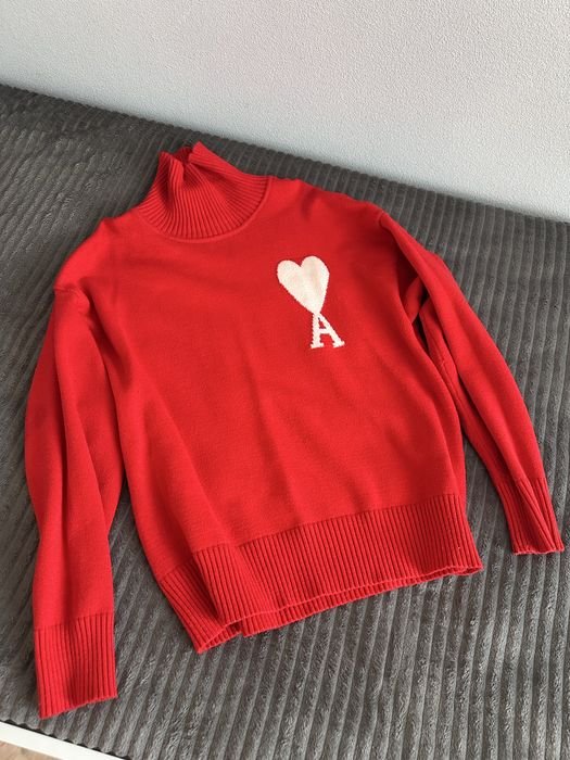 Мужской Ami Свитер Красный 38