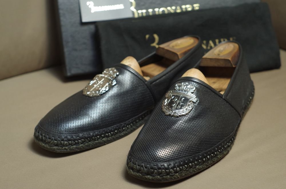Мужской Billionaire Мокасины Чёрный Натуральная