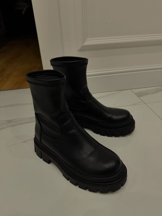 Women Vitto Rossi Boots Black Faux Leather 38